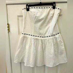 RSQ White Dress with Black Detailing